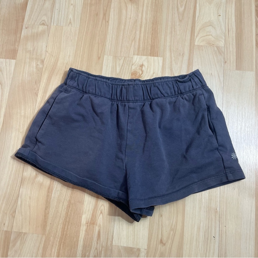 ATHLETA Girls Navy Sweat Short Active wear pull on shorts size medium